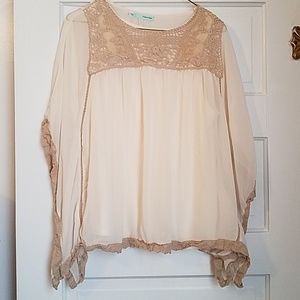 Maurices Sz Lg Cream Blouse